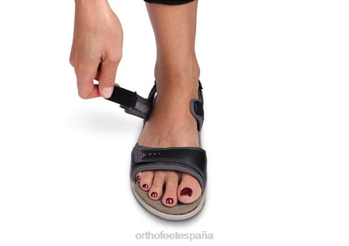 correa bidireccional malibu mujer Orthofeet 00DT16 negro sandalias - Image 3