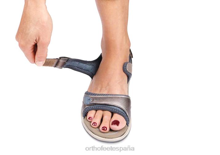 correa bidireccional malibu mujer Orthofeet 00DT17 estaño sandalias - Image 3