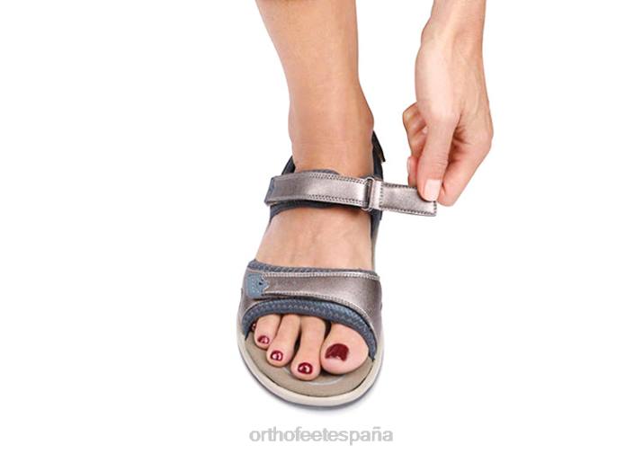 correa bidireccional malibu mujer Orthofeet 00DT17 estaño sandalias - Image 4