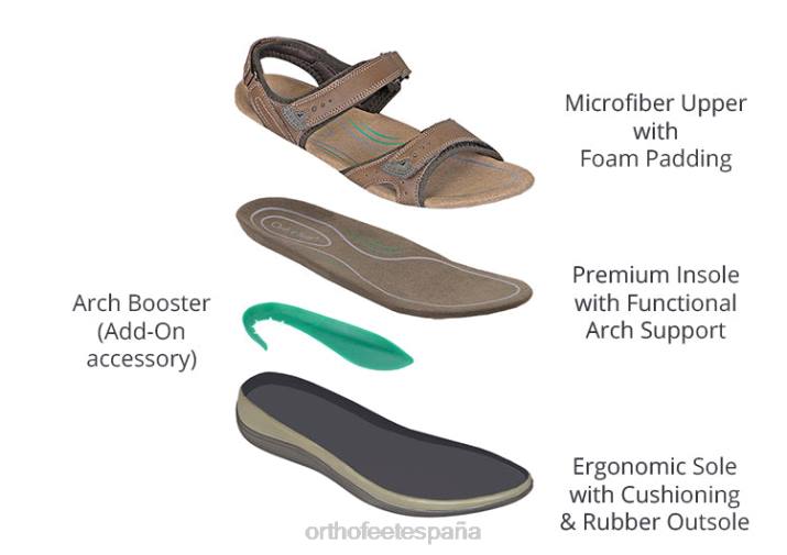correa bidireccional malibu mujer Orthofeet 00DT19 marrón sandalias - Image 6
