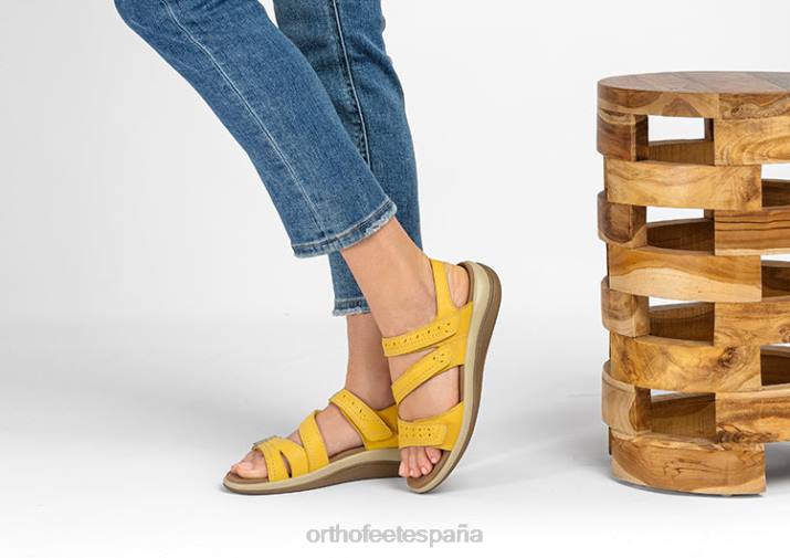correa bidireccional naxos mujer Orthofeet 00DT13 amarillo sandalias - Image 2