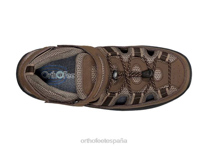 correa de talón de agua clara hombres Orthofeet 00DT125 marrón sandalias - Image 6