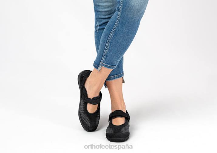 correa de talón sanibel mujer Orthofeet 00DT107 negro zapatos casuales - Image 2