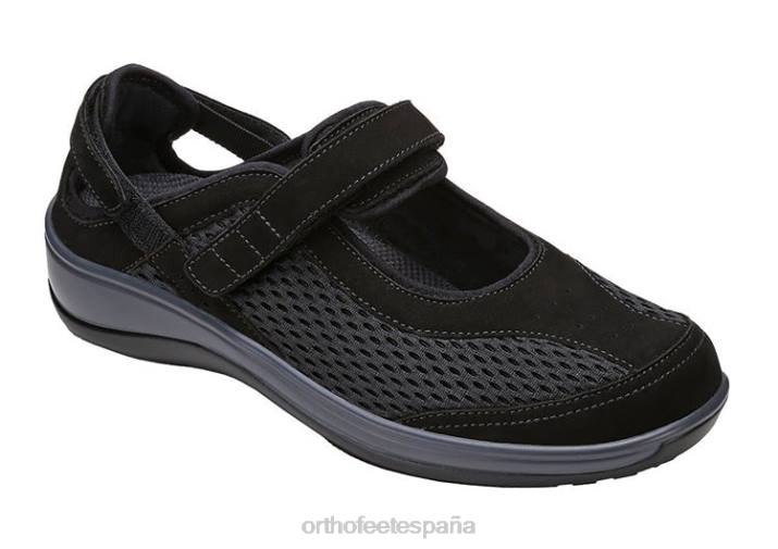 correa de talón sanibel mujer Orthofeet 00DT107 negro zapatos casuales - Image 1