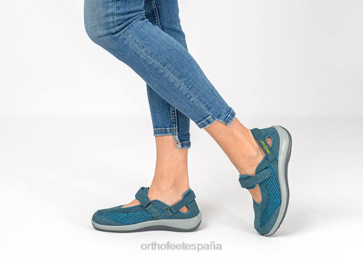 correa de talón sanibel mujer Orthofeet 00DT109 azul zapatos casuales - Image 2