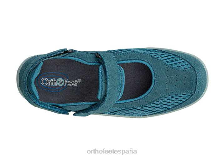 correa de talón sanibel mujer Orthofeet 00DT109 azul zapatos casuales - Image 6