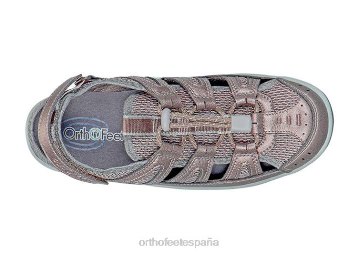 correa de talón verona mujer Orthofeet 00DT36 estaño sandalias - Image 6