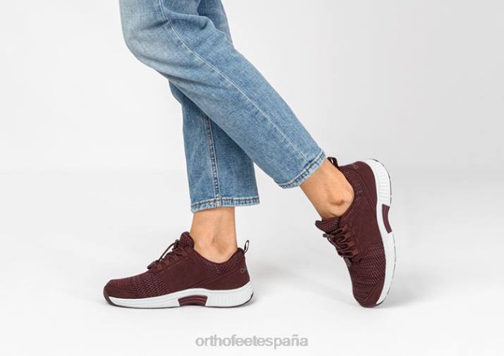 francis sin corbata mujer Orthofeet 00DT58 granate zapatillas - Image 2