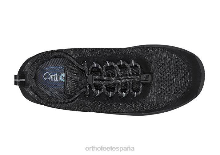 lava sin corbata hombres Orthofeet 00DT129 negro zapatillas - Image 5