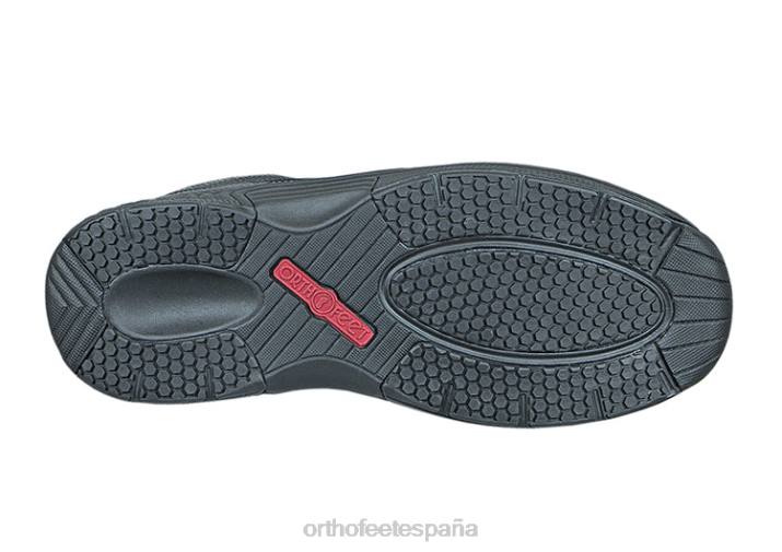 lava sin corbata hombres Orthofeet 00DT129 negro zapatillas - Image 6