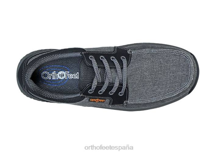 lona de porto hombres Orthofeet 00DT169 gris zapatos casuales - Image 5