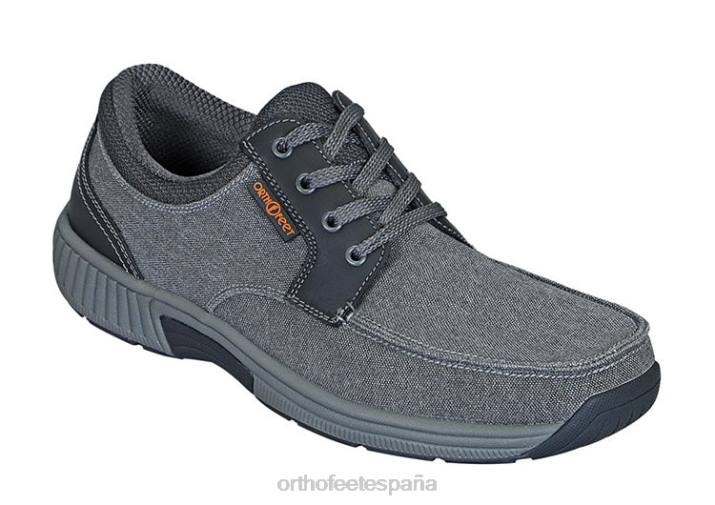 lona de porto hombres Orthofeet 00DT169 gris zapatos casuales - Image 1