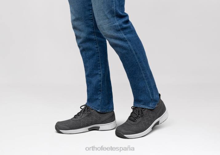 punto elástico de lava hombres Orthofeet 00DT130 gris oscuro zapatillas - Image 2