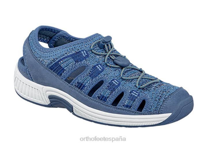 punto_elastico_laguna_mujer_orthofeet_00dt38_azul_sandalias.jpg punto elástico laguna mujer Orthofeet 00DT38 azul sandalias - Image 1