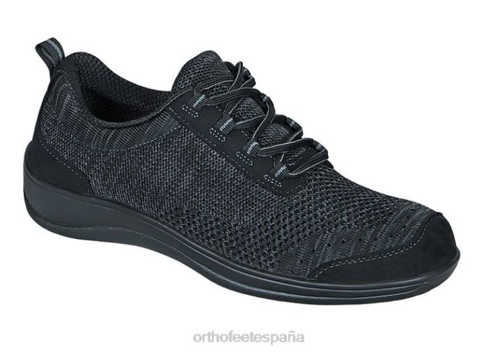 punto_elastico_palma_mujer_orthofeet_00dt101_negro_zapatos_casuales.jpg punto elástico palma mujer Orthofeet 00DT101 negro zapatos casuales - Image 1