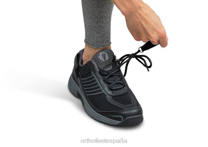 sprint sin corbata hombres Orthofeet 00DT135 negro zapatillas - Image 4