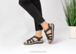 amalfi mujer Orthofeet 00DT10 negro sandalias - Image 2