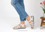amalfi mujer Orthofeet 00DT8 serpiente blanca sandalias - Image 2