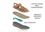 amalfi mujer Orthofeet 00DT9 camello sandalias - Image 5
