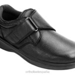 Broadway hombres Orthofeet 00DT175 negro zapatos casuales