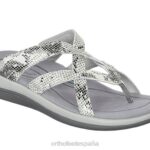 clio mujer Orthofeet 00DT28 serpiente blanca sandalias