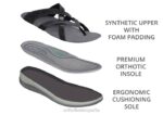 clio mujer Orthofeet 00DT30 negro sandalias - Image 5