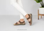 correa bidireccional malibu mujer Orthofeet 00DT19 marrón sandalias - Image 2