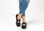 correa de talón sanibel mujer Orthofeet 00DT107 negro zapatos casuales - Image 2