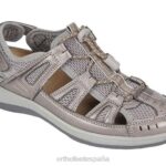 correa de talón verona mujer Orthofeet 00DT36 estaño sandalias