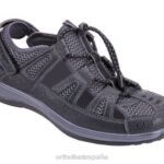 correa de talón verona mujer Orthofeet 00DT37 negro sandalias
