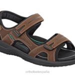 Geminis hombres Orthofeet 00DT119 marrón sandalias