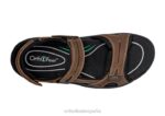 Geminis hombres Orthofeet 00DT119 marrón sandalias - Image 3