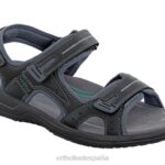 Geminis hombres Orthofeet 00DT120 negro sandalias