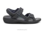 Geminis hombres Orthofeet 00DT120 negro sandalias - Image 5