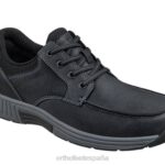 León hombres Orthofeet 00DT165 negro zapatos casuales