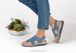 Lira mujer Orthofeet 00DT31 azul sandalias - Image 2