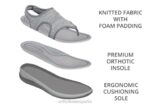 Lira mujer Orthofeet 00DT32 gris sandalias - Image 5