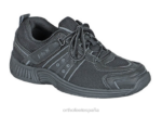 monterey bay sin corbata hombres Orthofeet 00DT143 negro zapatillas