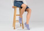 punto coralino elástico mujer Orthofeet 00DT45 lavanda zapatillas - Image 2