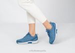 punto coralino elástico mujer Orthofeet 00DT46 azul zapatillas - Image 2