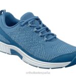 punto coralino elástico mujer Orthofeet 00DT46 azul zapatillas