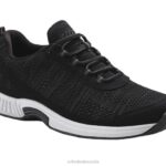 punto elástico de lava hombres Orthofeet 00DT128 negro zapatillas
