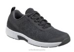 punto elástico de lava hombres Orthofeet 00DT130 gris oscuro zapatillas