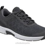 punto elástico de lava hombres Orthofeet 00DT130 gris oscuro zapatillas