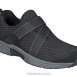 punto elástico elba mujer Orthofeet 00DT92 negro zapatos casuales
