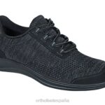 punto elástico palma mujer Orthofeet 00DT101 negro zapatos casuales