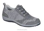 punto elástico palma mujer Orthofeet 00DT102 gris zapatos casuales