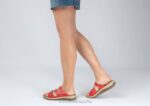 Sáhara mujer Orthofeet 00DT23 rojo sandalias - Image 2