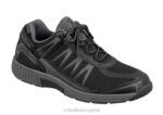 sprint sin corbata hombres Orthofeet 00DT135 negro zapatillas
