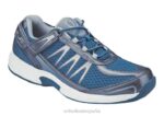sprint sin corbata hombres Orthofeet 00DT137 azul zapatillas